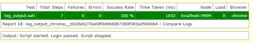 _logOutput messages seen below script summary in script report