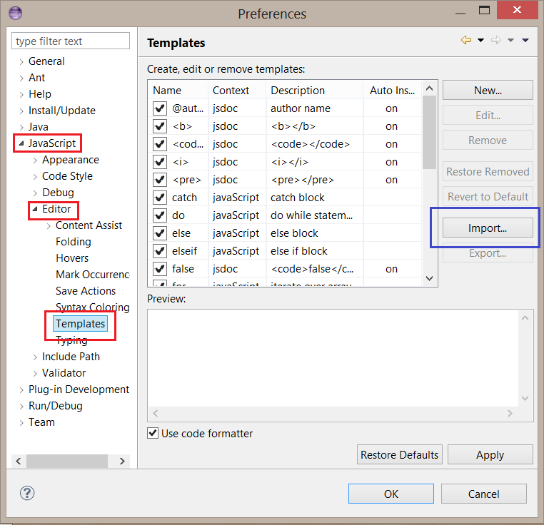 Import Templates
