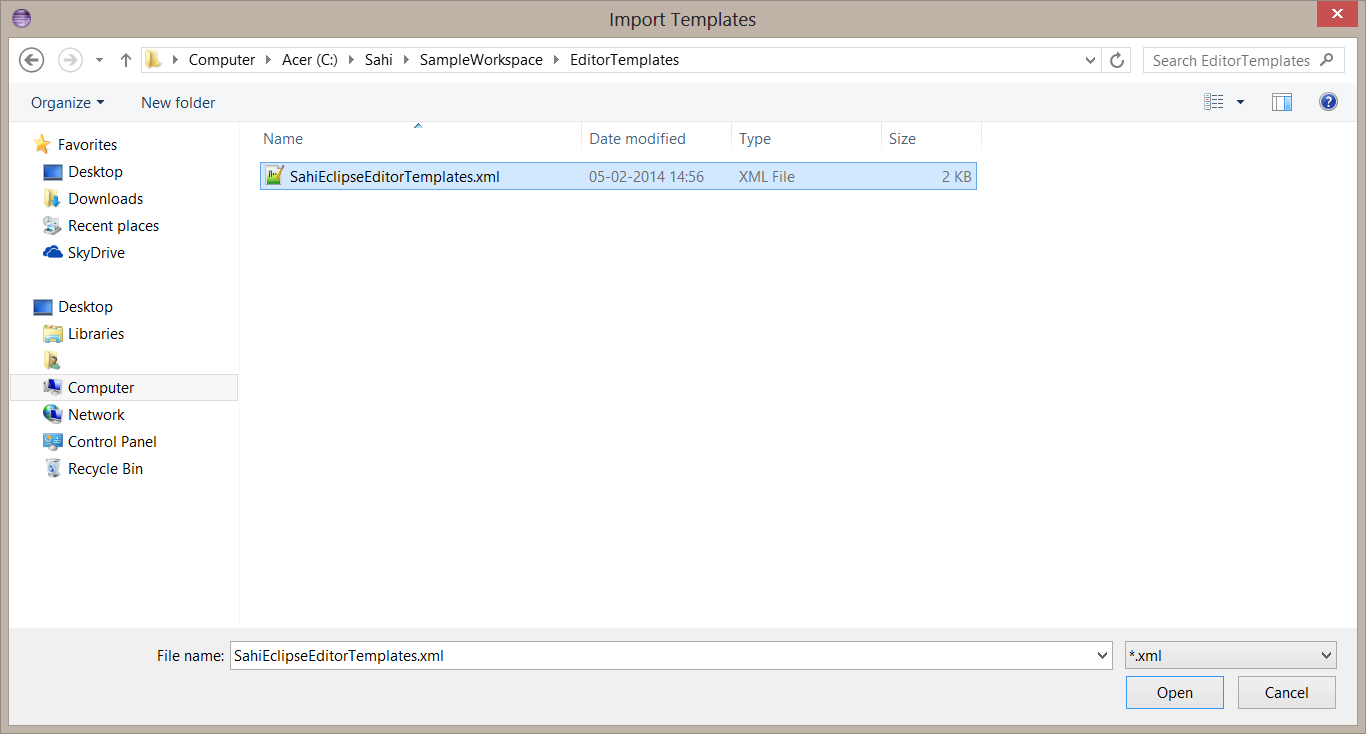 Import Templates