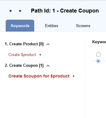 Path sequence - Product Coupon