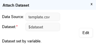 Set Data Source only from variable