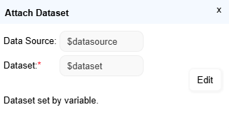 Set Data Source and Dataset from variable