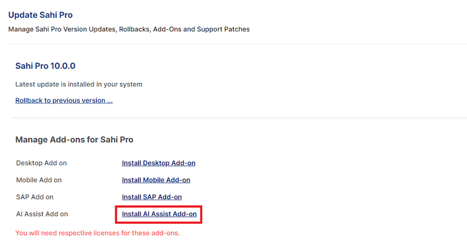Sahi Pro AI Assist Add-on Installer