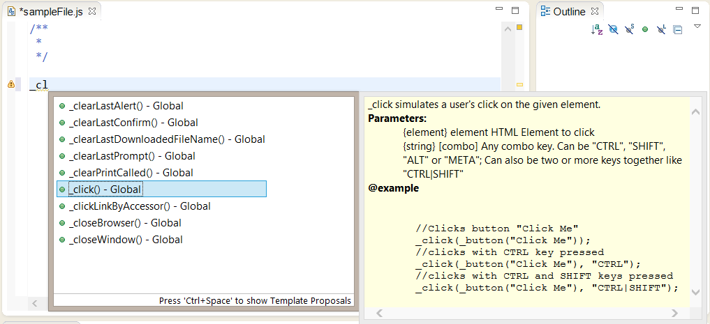 View Intellisense