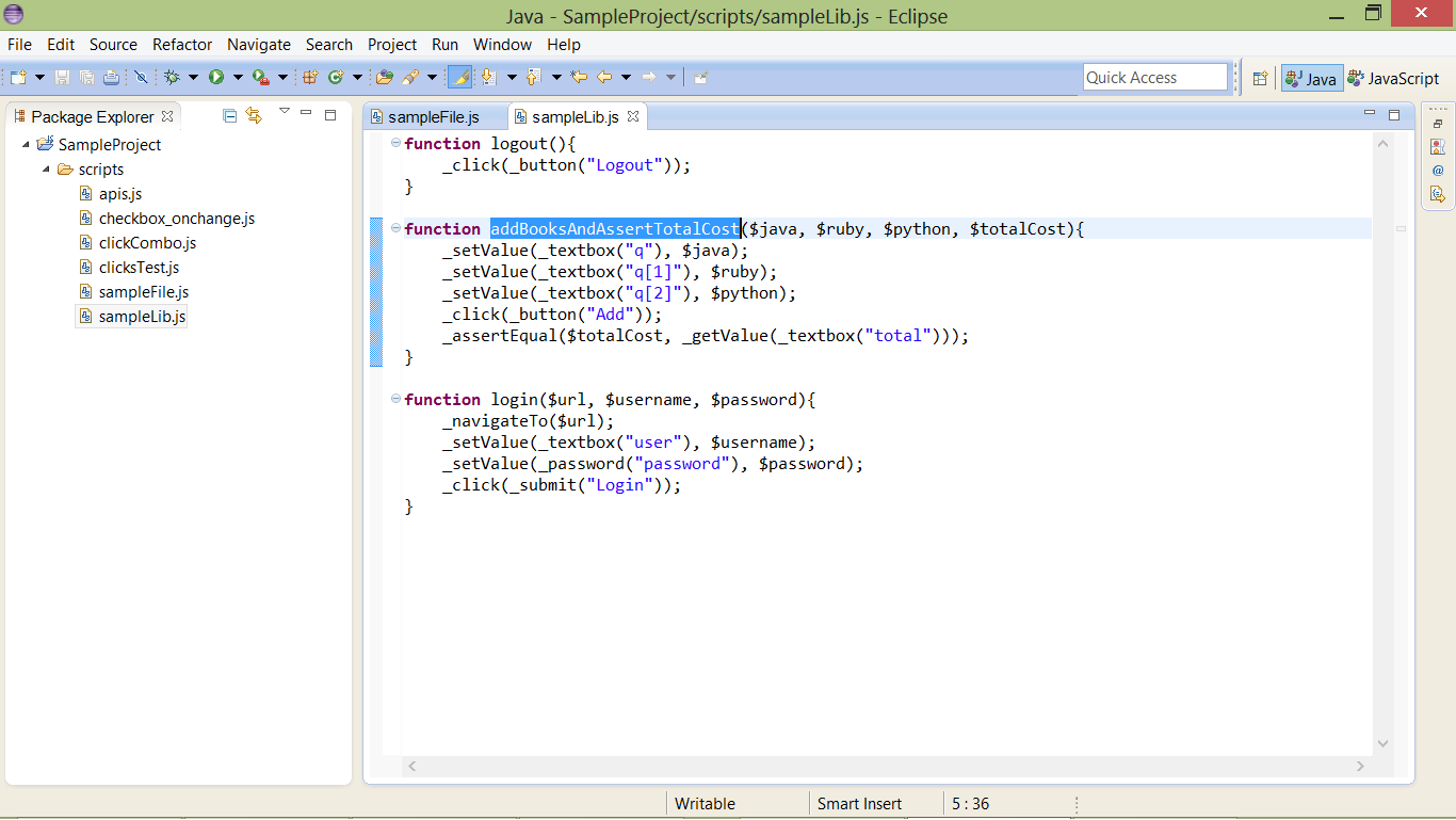 Function navigated to
